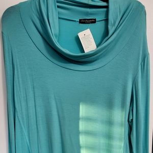 Long sleeved cowl neck blouse
